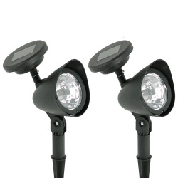 Solar Landscape LED Spotlight Set of 2