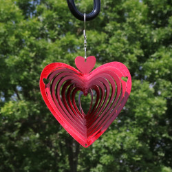 3D Heart Whirligig Wind Spinner