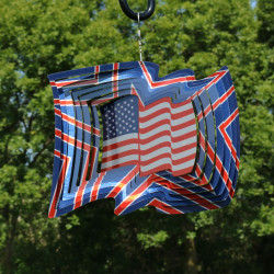 3D American Flag Wind Spinner