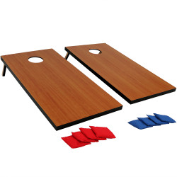 Sunnydaze 2' x 4' Cornhole Bean Bag Toss Game Set with 8 Bean Bags, Perfect for Backyard and Tailgating