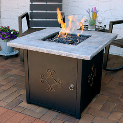 Square Propane Gas Fire Pit Table