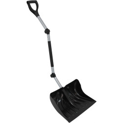 CASL Brands 18-Inch Adjustable Ergonomic Snow Shovel Pusher Combo Design