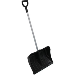 CASL Brands 22-Inch Snow Shovel with D-Grip Handle and Metal Wear Strip