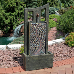 Modern Road Outdoor Fountain with LED Light Daytime