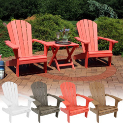 3-Piece All-Weather Adirondack Patio Set