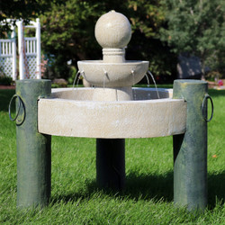 2-Tier Raised Cathedral Basin Outdoor Water Fountain