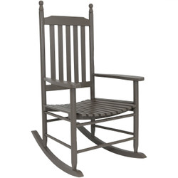 Wooden Rocking Chair, Gray