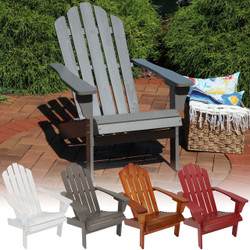 Wood Outdoor Adirondack Chair, Multiple Color Options