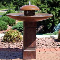 Domed Shower Outdoor Bird Bath Water Fountain