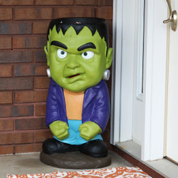 Frankenstein Halloween Large Statue with Built-In Candy Bowl, Outdoors