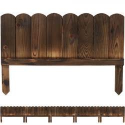 Rustic Wood Outdoor Garden Border Fence Panel