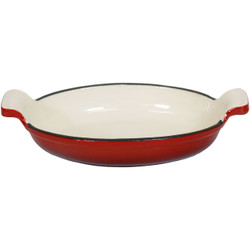 Oval Enameled Cast Iron Baking Dish Pan