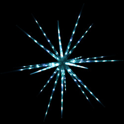 Prelit Color-Changing Christmas Holiday Hanging LED Starburst, Light Blue