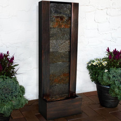 Stonewall Slate Outdoor Waterfall Fountain