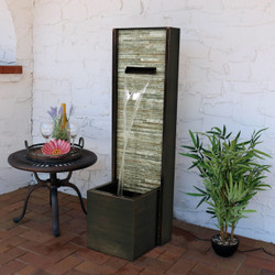 Cascading Ledgestone Outdoor Water Fountain