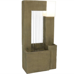Garden Shower Outdoor Fountain with Light and Planter