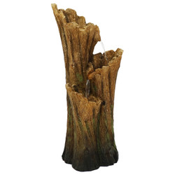 Staggered Hollow Logs Outdoor Water Fountain