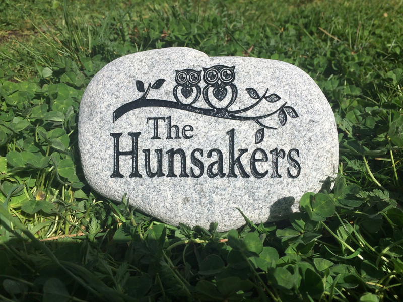 Small Engraved Garden Stones Outdoor Decor