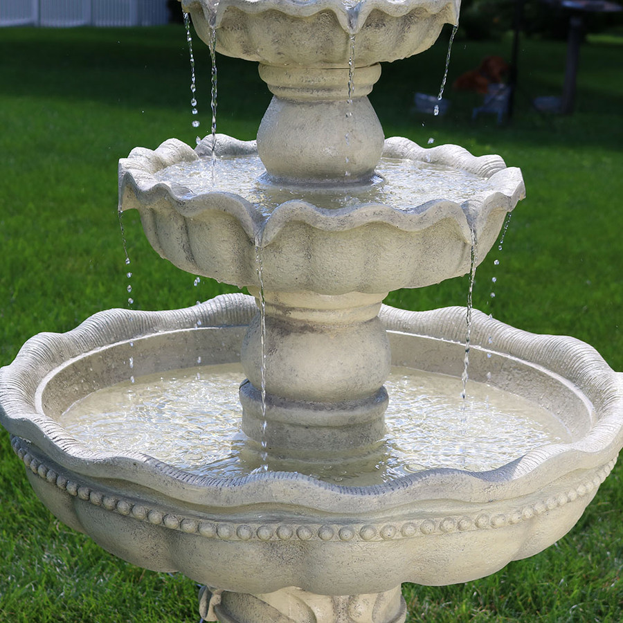Sunnydaze Three-Tier Outdoor Pineapple Garden Fountain