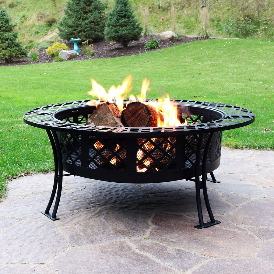 Serenity Health Sunnydaze Diamond Weave Large Fire Pit