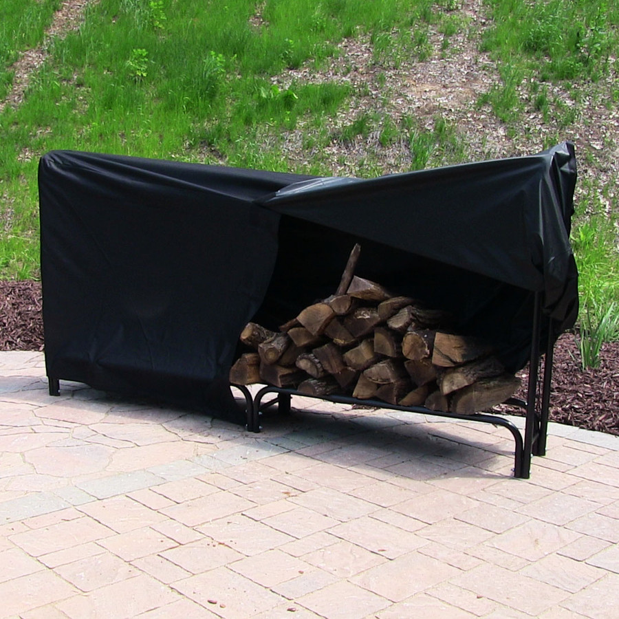 Sunnydaze HeavyDuty Firewood Log Rack Cover, 8 Foot Fire Pits