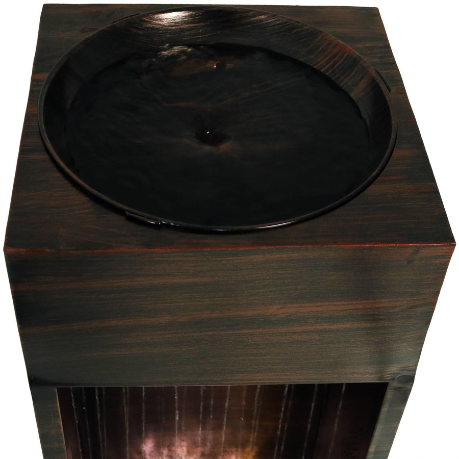 Sunnydaze Tranquil Rain Shower Outdoor Water Fountain, 39Inch