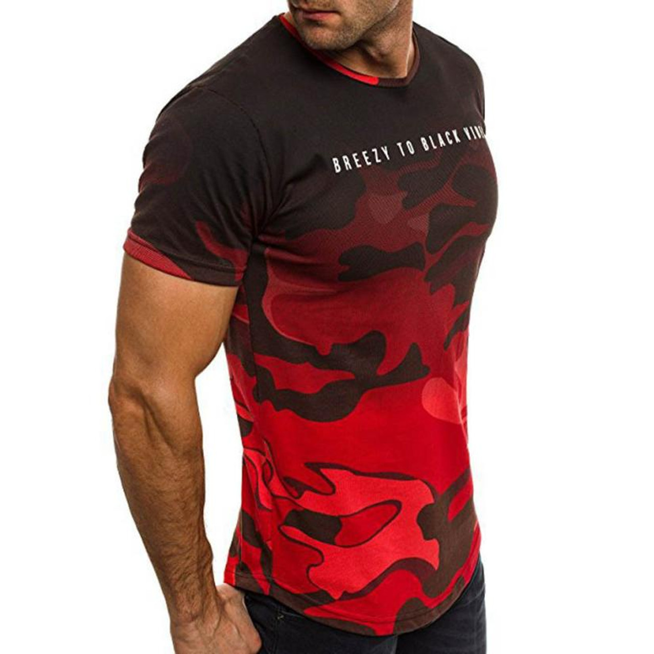 New Design Fashion Men's T-Shirt 2018 Summer Short Sleeve Camouflage T ...
