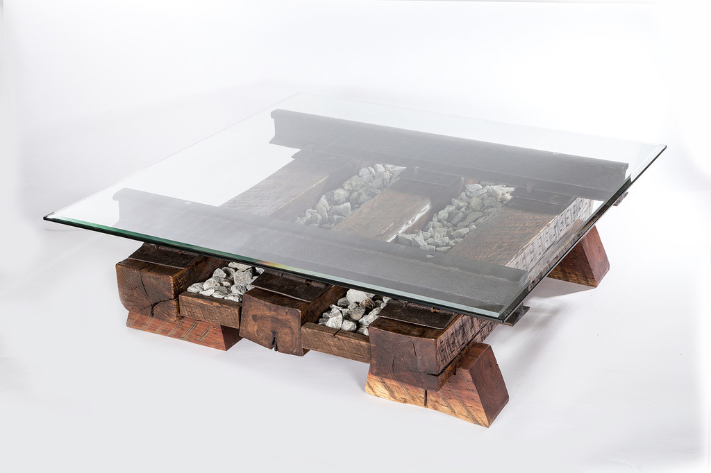 oversize industrial table design for luxury modern interior residence or office