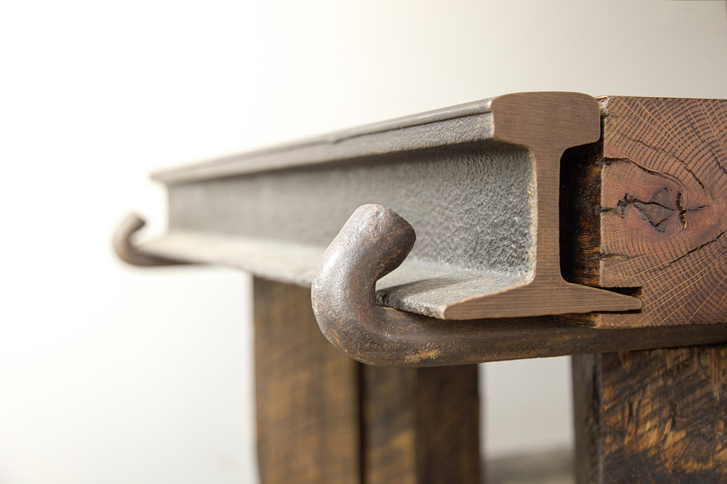 reclaimed iron details from heavy vintage industrial age components