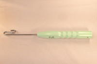 The Large Dehooker is designed with two dehooking surfaces. The furthest "U" from the handle is used to shake a fish off the hook, like our other models. The closest "U" to the wood handle is designed to dislodge a hook deep in the mouth by pushing the hook away while holding onto the leader. The Large Dehooker is designed with two dehooking surfaces. The furthest "U" from the handle is used to shake a fish off the hook, like our other models. The closest "U" to the wood handle is designed to dislodge a hook deep in the mouth by pushing the hook away while holding onto the leader.