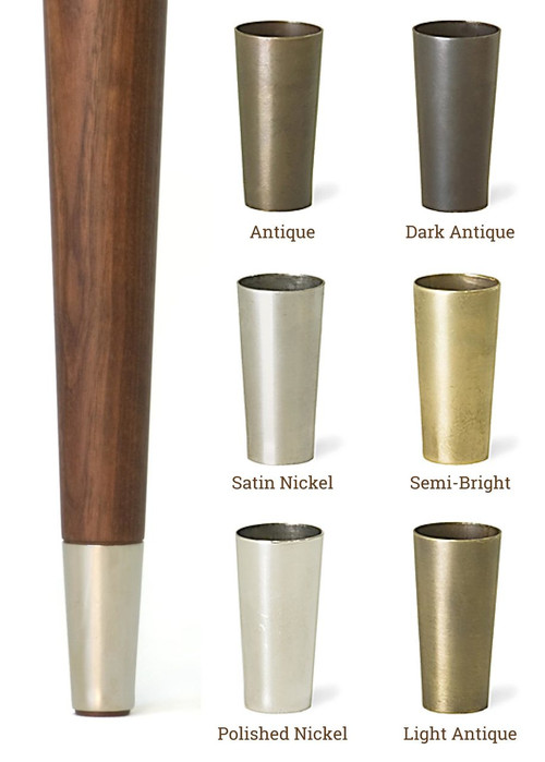 McCobb Mid-Century Modern Furniture Feet 4 Metal Tips - McCobb Mid-Century Modern Furniture Feet 4
