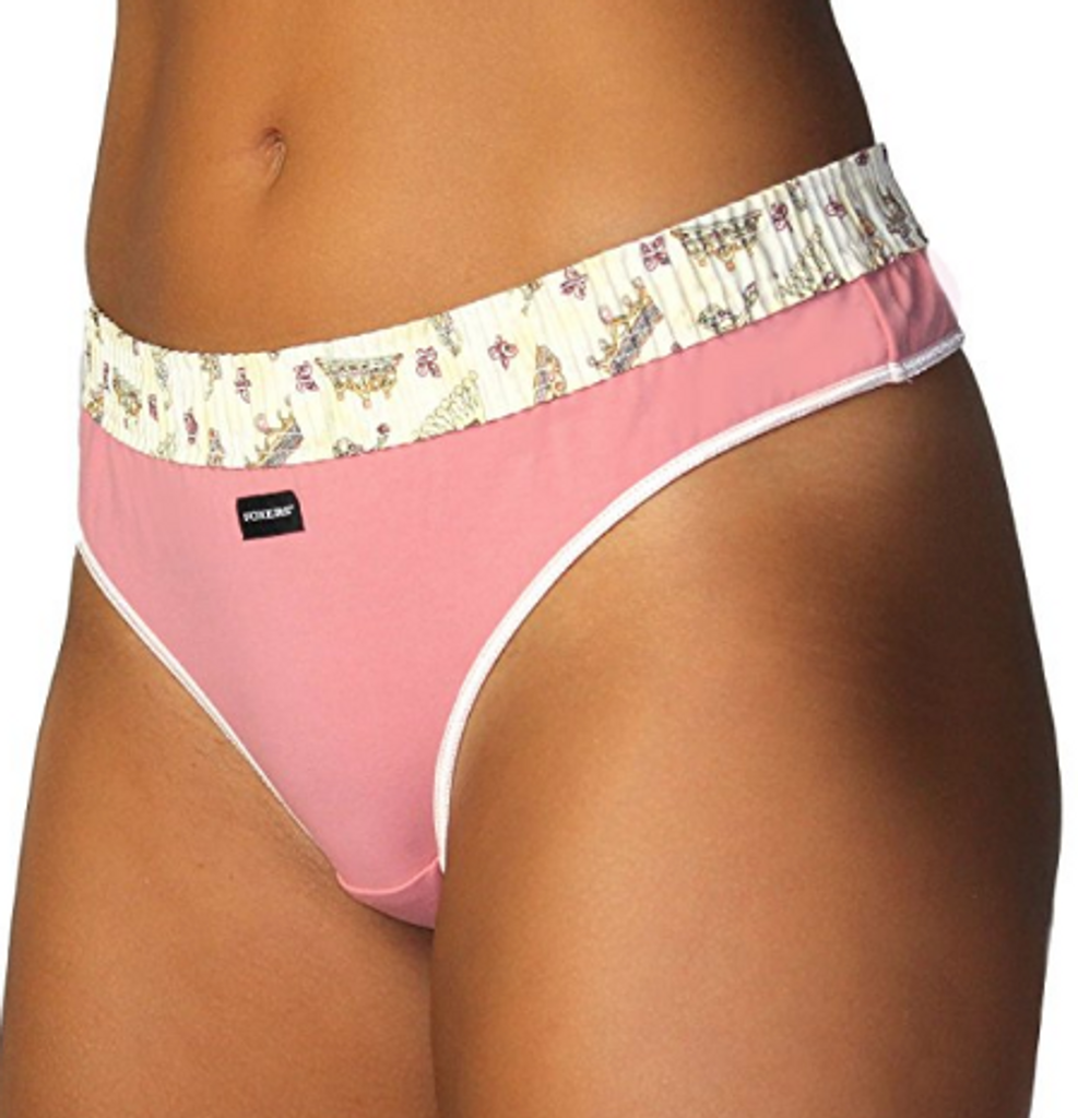 French Rose Thong With Royal Day Waistband French Rose Thong With Royal Day Waistband