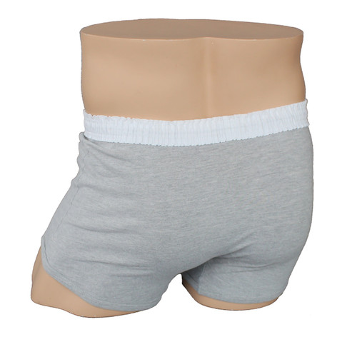 Men's White over Grey Short Boxer Brief