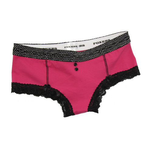 Black Dot / Hot Pink Boyshort