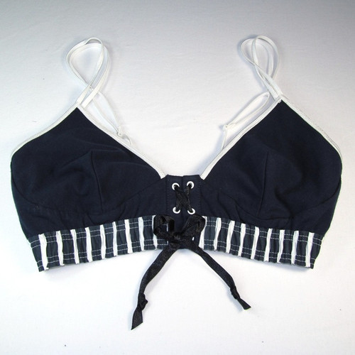 Mignight Blue Cotton Bra Top