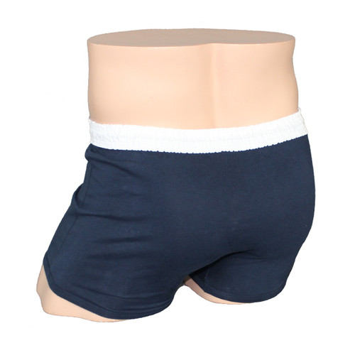 Men's White over Navy Short Boxer Brief