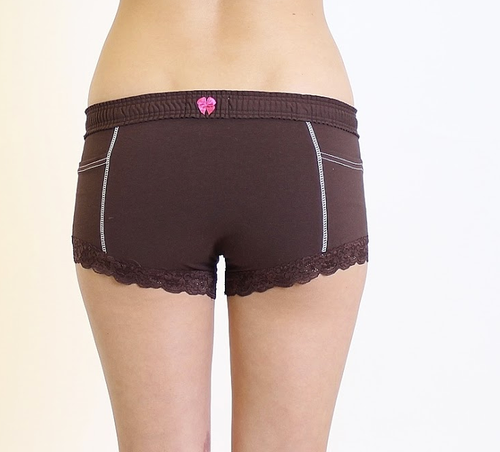 Brown Boxers with a Pink Bow