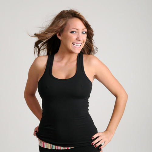 Black Racerback Tank (Without Shelf Bra) (FXTKT-0100)