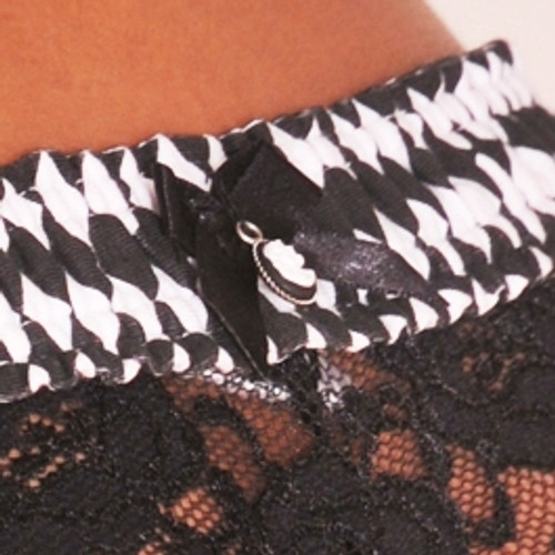 Black White Harlequin / Black Lace Boxers