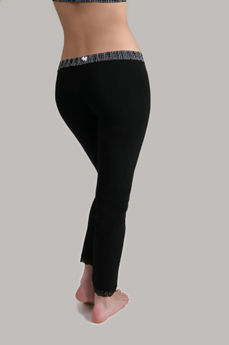 Leggings - Black Stripe over Black