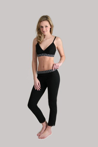 Leggings - Black Stripe over Black