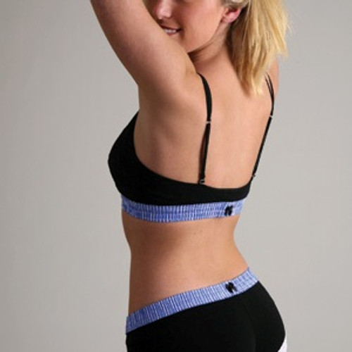 FOXER Blue over Black Bra Top