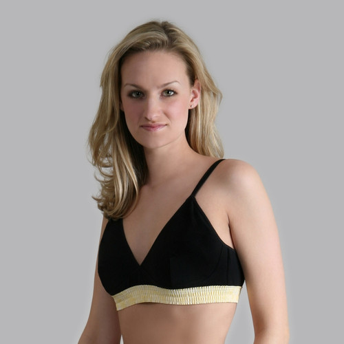 Yellow over Black Bra Top
