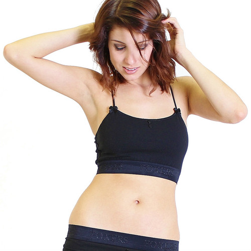 Black Sport Top with Black FOXERS Logo Band