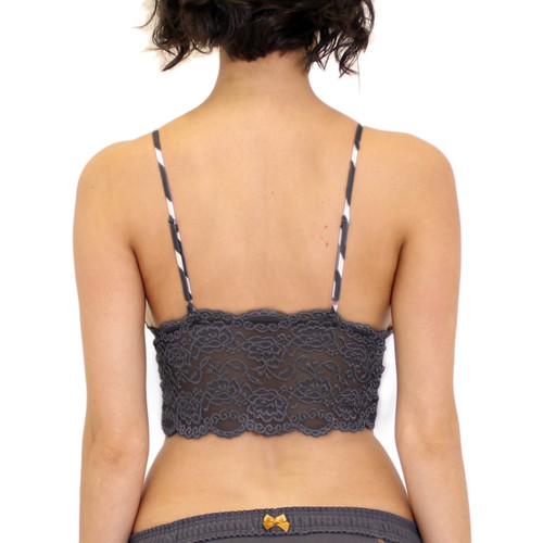Sexy Gray Lace Crop Top
