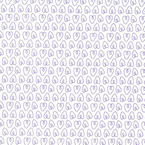 Lavender Hearts Waistband Swatch