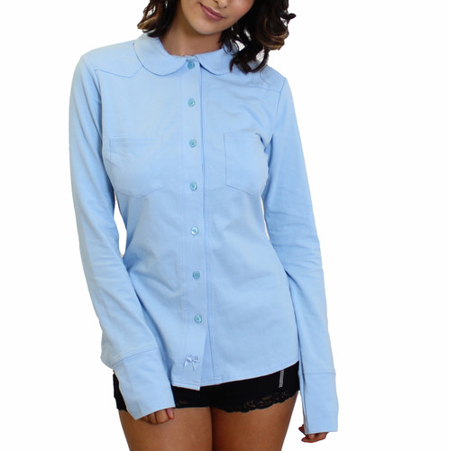Light Blue Equestrian Top