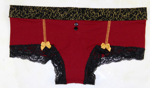 Cranberry Boyshort with Masquerade Band | FOXERS