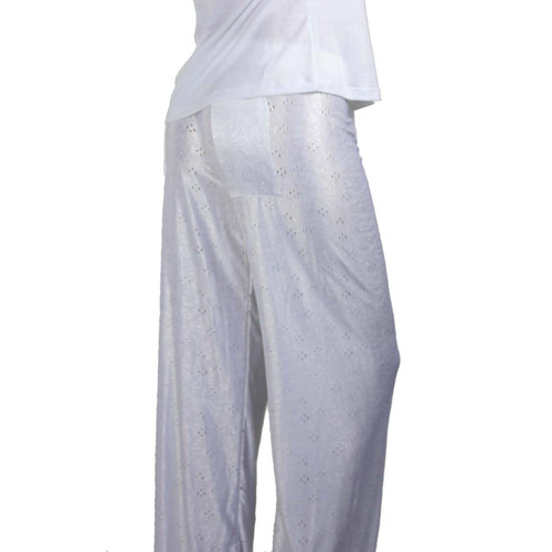 Silky White Pajama Pants