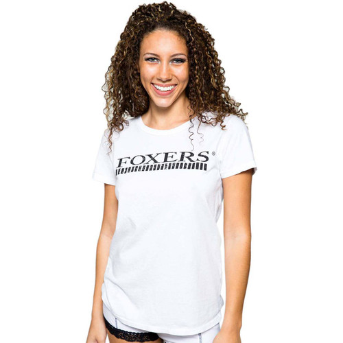 Foxers Logo White Tee